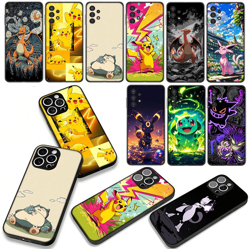 P-Pokemons Charmander P-Pikachus Mewtwo Cover for Apple iPhone 17 16 11 Pro XS Max XR 6 7 8 Plus 16E SE 2020 Air 5 SE2 Case