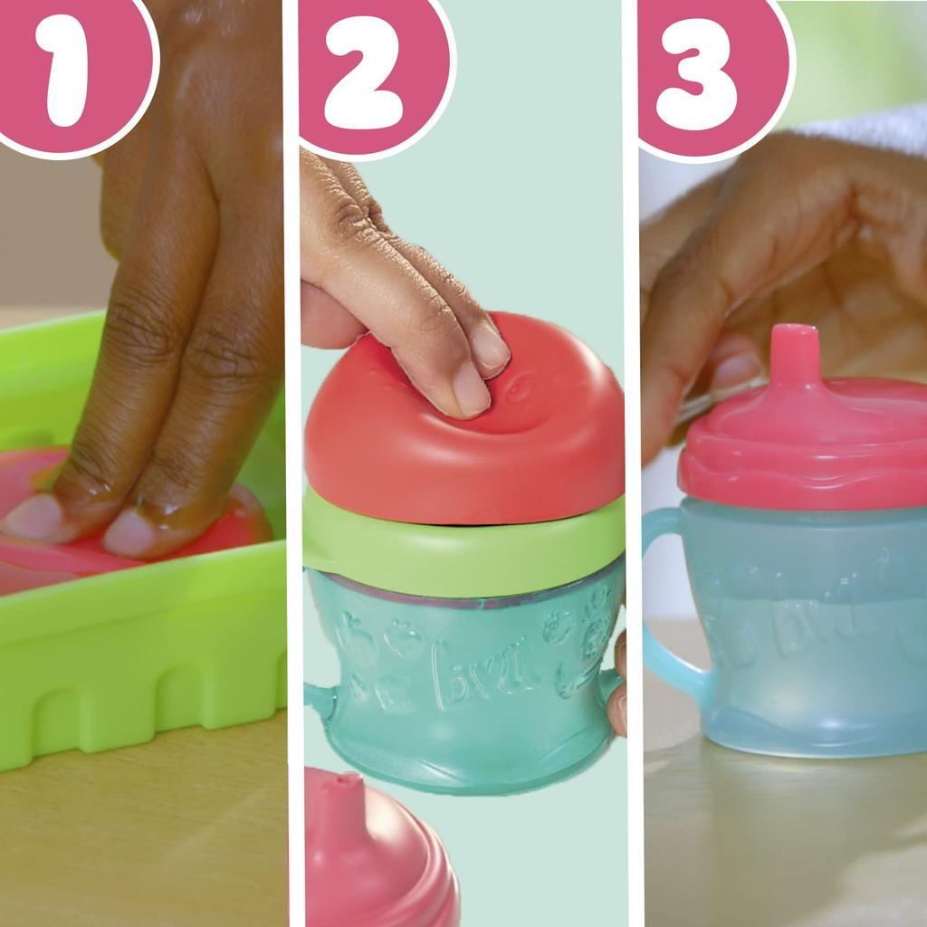 Hasbro Baby Alive Ages Doll Blonde Authentic Juice-Loving Baby, 3+, 12-inch (30 Cm) Set, Bottle, Diaper, Juicer, Hair, F7356,