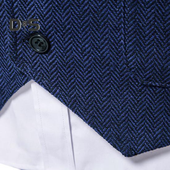 Men Suit Vest Lapel Sleeveless Single Breasted Slim Fit Waistcoat with Flap Pockets Solid Color Formal Business Vest Coat