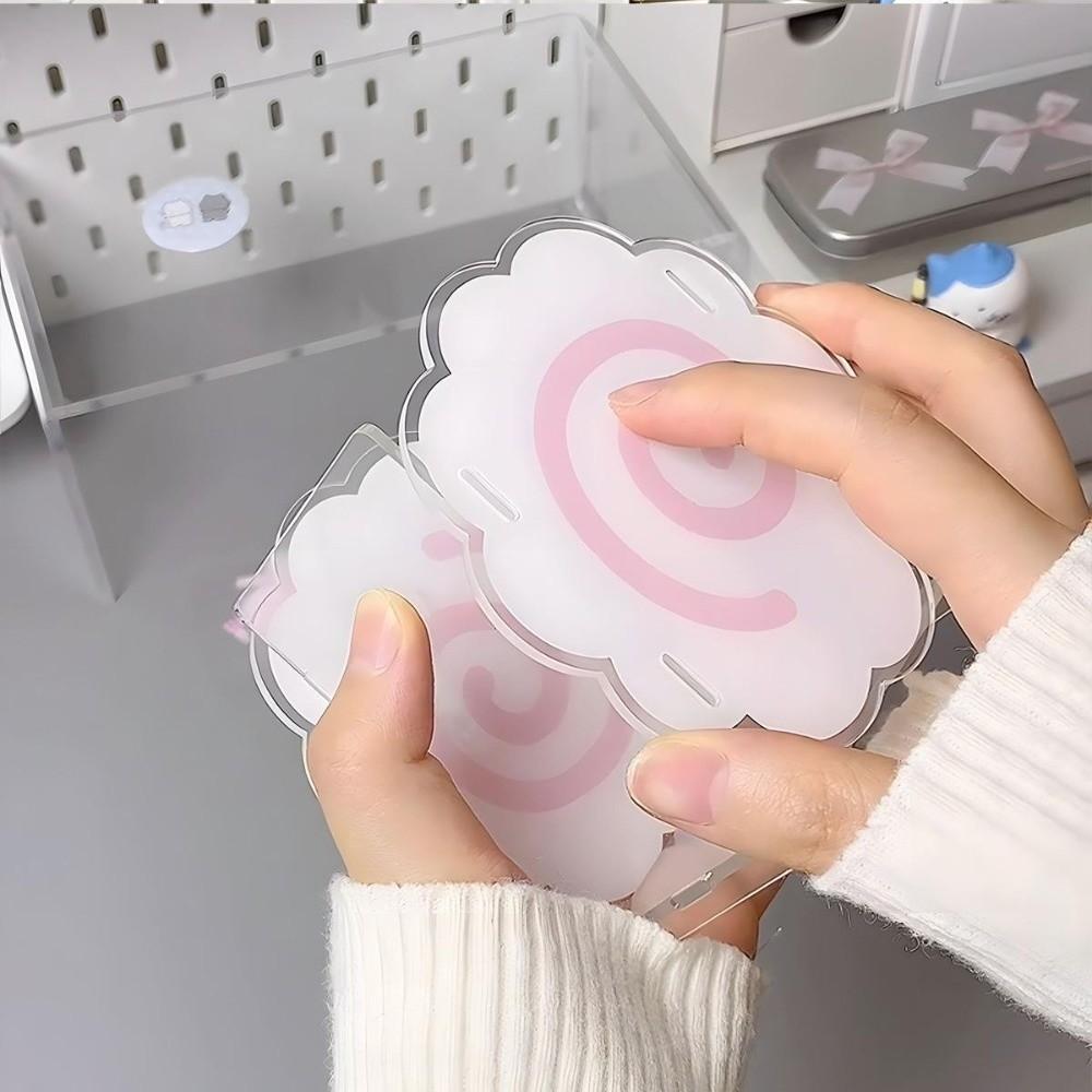 Durable Cute Sweet Pen Holder Acrylic Portable Desktop Organizers Box Multifunctional Storage Box Home Office Supplies
