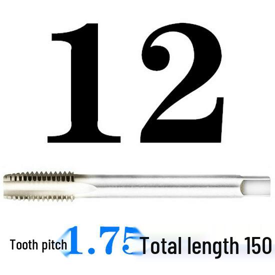 Extended Shank Fine Thread Tap for Hand and Machine Use, Non-standard Sizes M4-M24