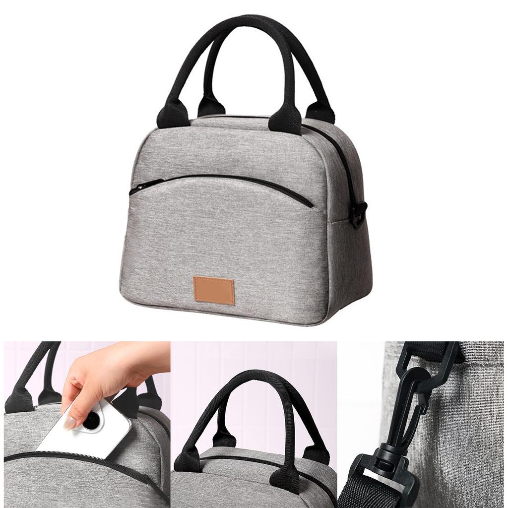 Insulated Lunch Bag Lunch Container for Office and Travel Spacious Half Round Design with Comfortable Carrying