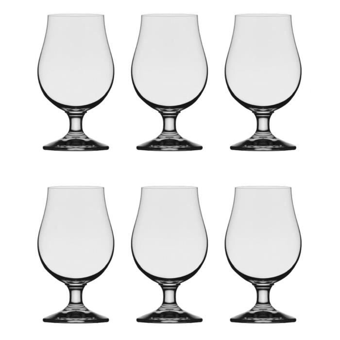 Tulip Beer Glasses - BERLIN - Set of 6 - 0.3 Liter - Glass - Dishwasher Safe