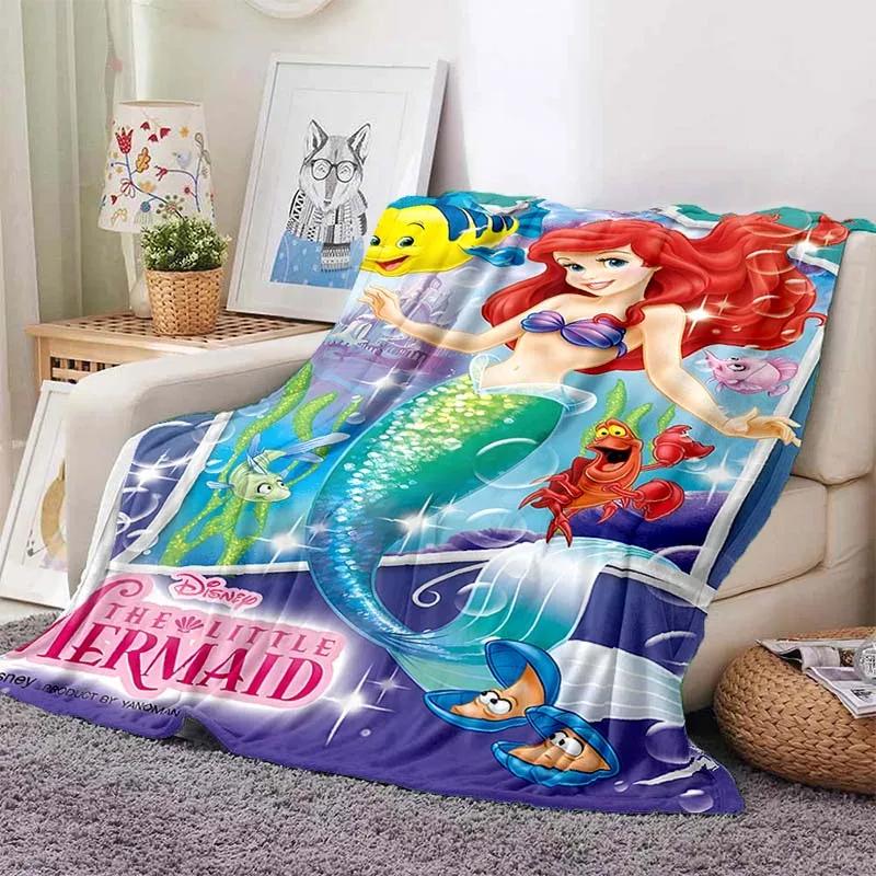 

The Little Mermaid Printed Blanket Children Adult Blanket Soft And Warm Bedding For Bed Sofa Outdoor Travel Cover Blanket 180x230cm(71x91in)