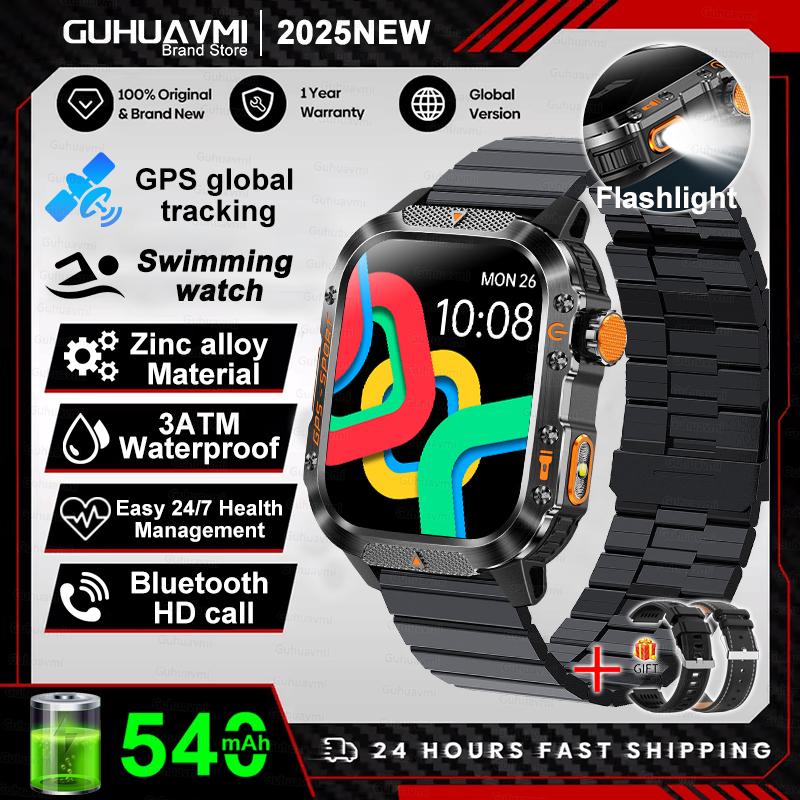 New Outdoor Sport GPS Position Smart Watch Men 10ATM Waterproof Compass Altimeter Bluetooth calling Fitness Smart Watch