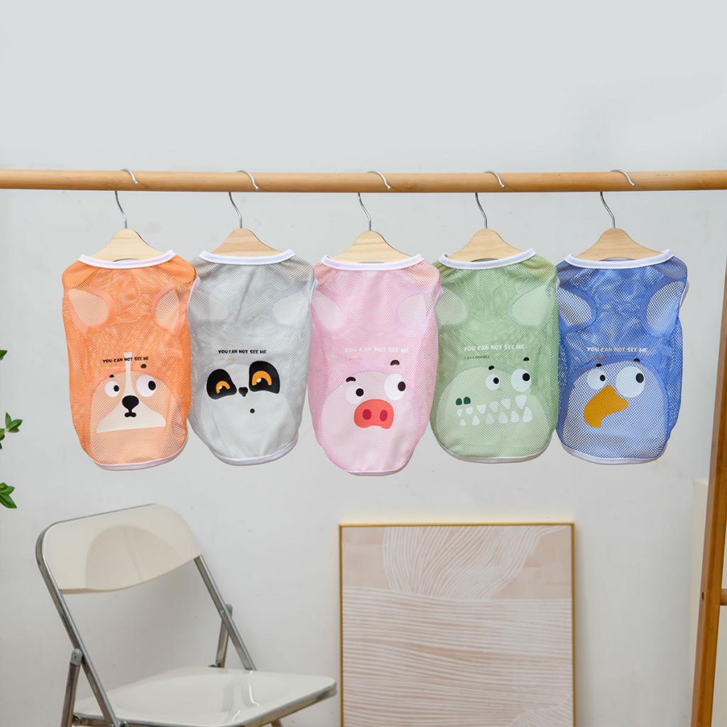 Dog Clothes Spring/Summer Cool Mesh Tank Top Compared To Bear Golden Hair Keji Thin Breathable Cartoon Print Tank Top XS-6XL