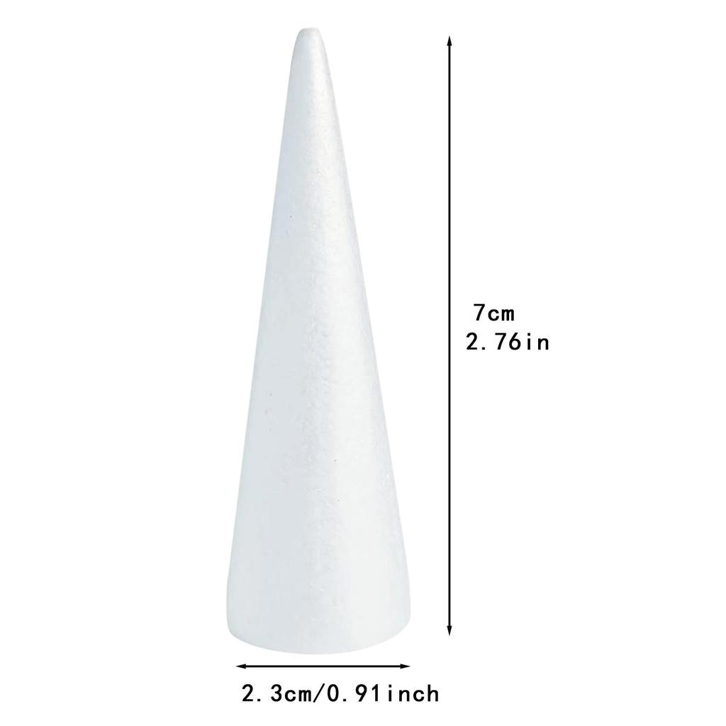 10x Foam Cones for Crafts Handmade Gnomes Foam Tree Cones Polystyrene Cones for Festival Children Kids Party Holiday DIY Arts