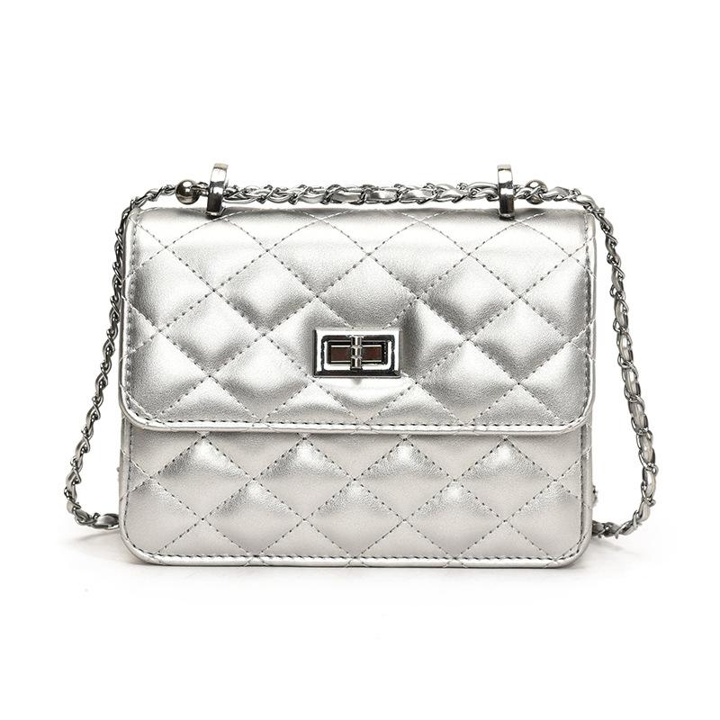 High-end Diamond Embroidery Thread Small Square Bag Women's Bag 2025 New Fashion Temperament Chain Messenger Bag Versatile Shoulder Bag