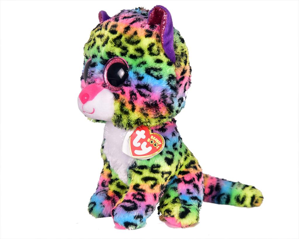 Meteor Ray Pack Ty Beanie Boos Dottie (Colorful Leopard) Medium Plush Toy 37189