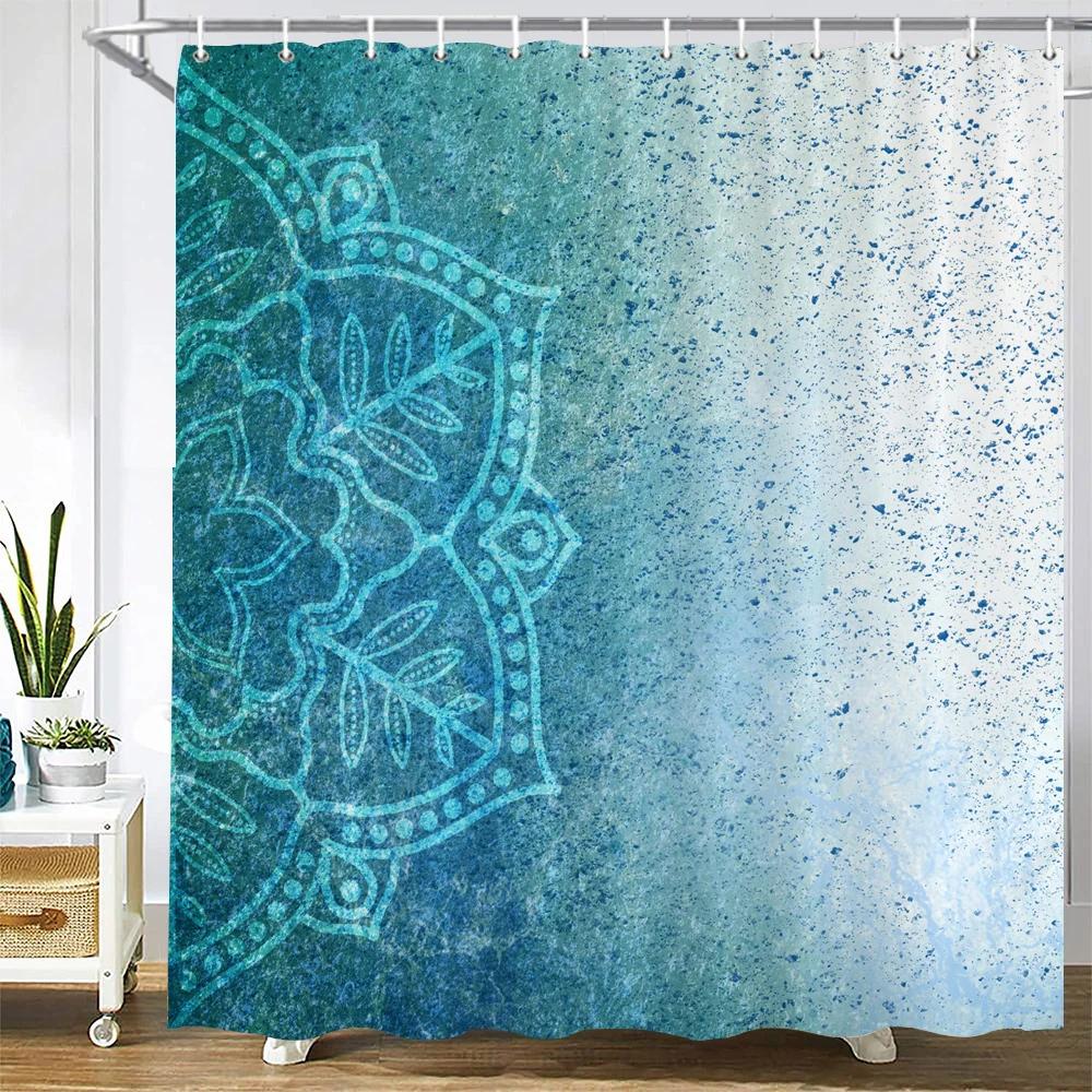 Indian Bohemian 3d Shower Curtains Waterproof Fabric Print Boho Mandala Bathroom Curtain With Hooks Decor 180*200 Bathtub Screen