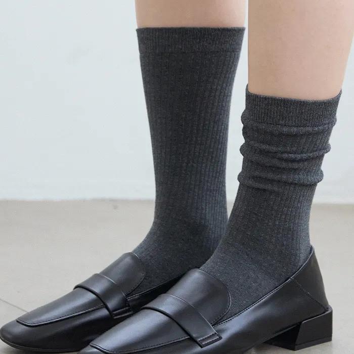 Basic Ribbed Socks 4 Colors