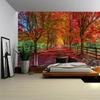 Natürliche Waldlandschaft Wandteppich Wandbehang Gartenszene Haus Wohnzimmer Schlafzimmer Wohnheim Dekoration Hintergrundtuch