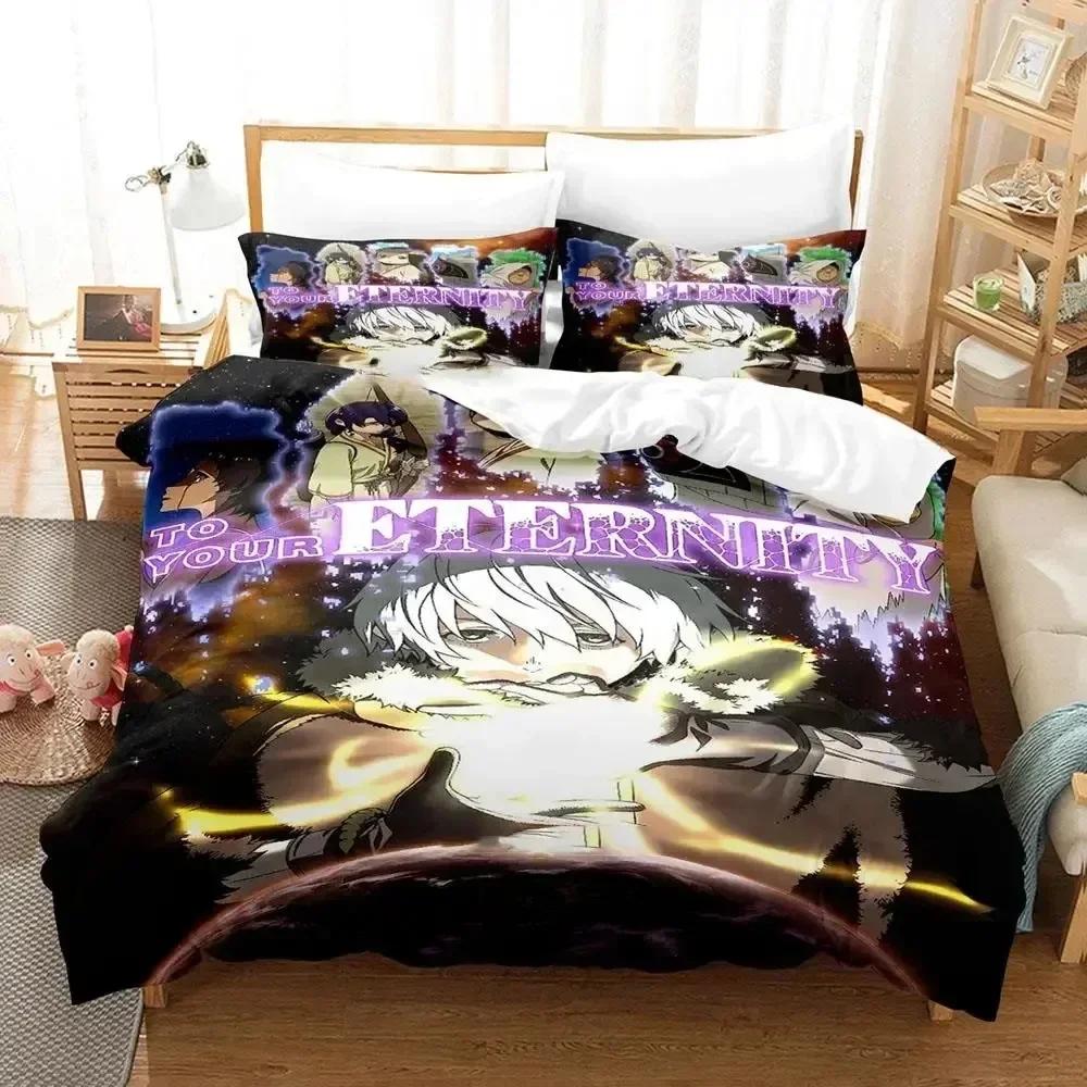 Anime To Your Eternity Bedding Set Duvet Cover Bed Set Quilt Cover Pillowcase Comforter King Queen Size Boys Adult Bedding Set