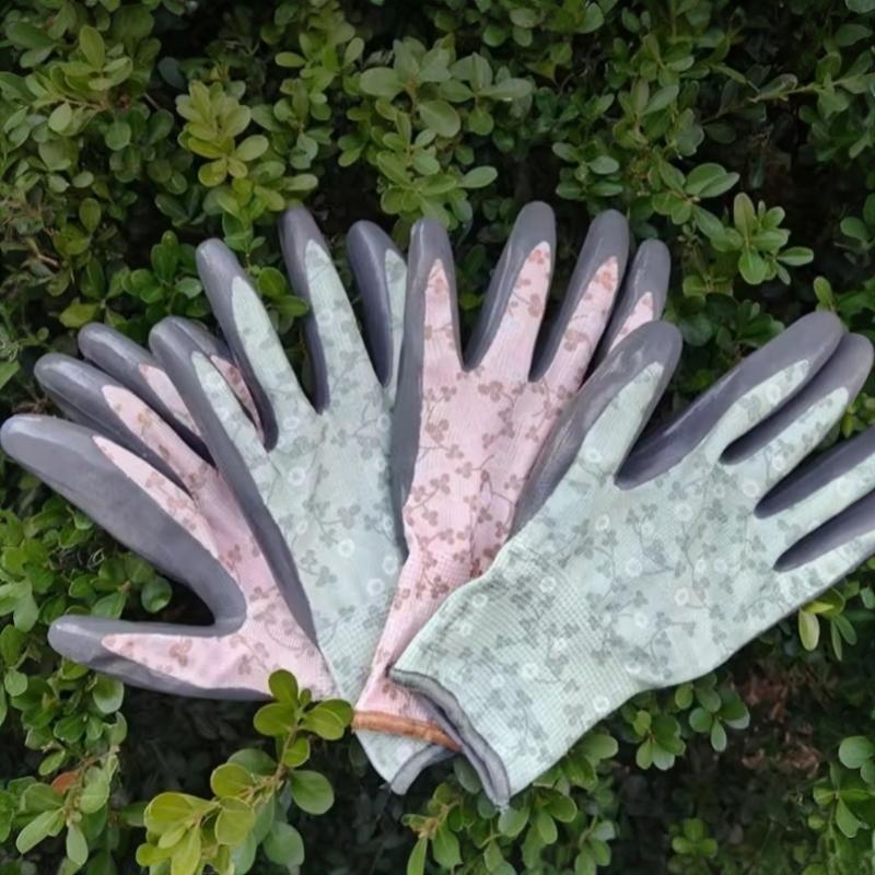 Floral Pattern Gardening Gloves Comfortable Breathable Work Gloves Multi-Purpose Anti Prickling Protective Mittens