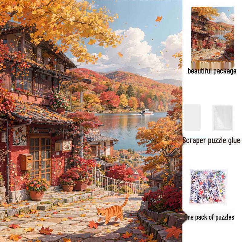 1,000-Piece Cute Healing Jigsaw Puzzle: Adult High-Difficulty Decompression Toy, Educational Gift for Girls
