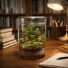 Cylinder Glass Terrarium Perforated Cover Moss Plant Pots Art Vase Micro Landscape  Indoor Planting