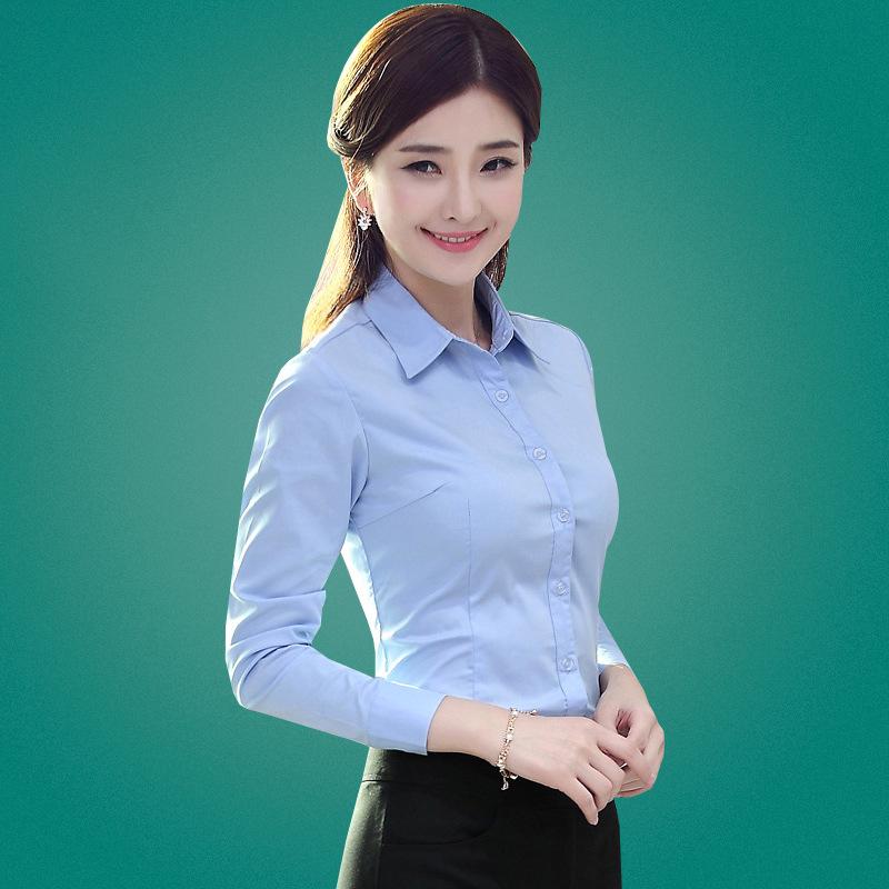 Women's Fleece-Lined Long-Sleeve Shirt: New Autumn/Winter Style, Thick & Warm Base Layer, Professional Formal Wear