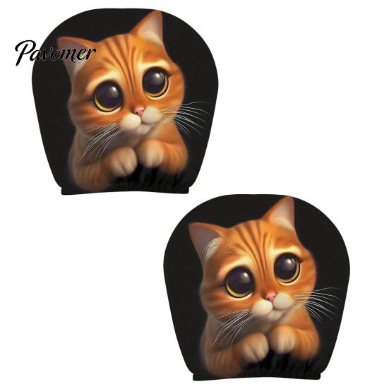 Horror Theme Auto Accessories Funny Expression Car Headrest Cover,Elastic Seat Protector, Universal Scary Novelty Gift for Lovers Ghost Face Interior