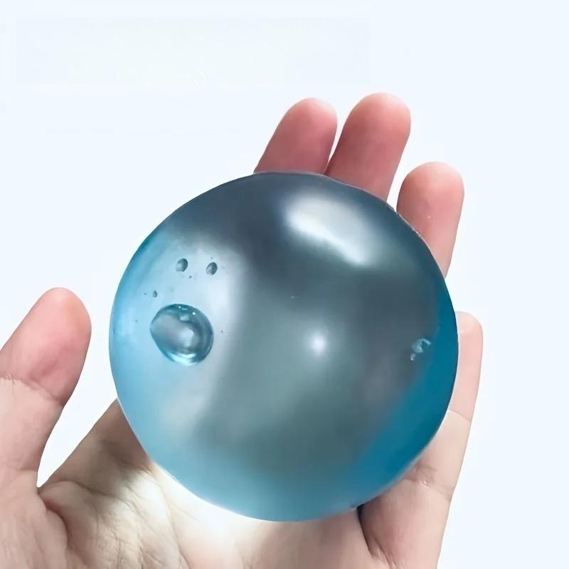 Blue Maltose Squishy Toys Slow-Rebound Decompression Anti Stress Sensory Fidgets Toy Soft Simulated Transparent Blue Maltose Toy