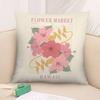 Classic Flower Market Pillow Case Plush Fabric Soft Double Sided Print Sofa Cushion Cover Throw Pillow Covers