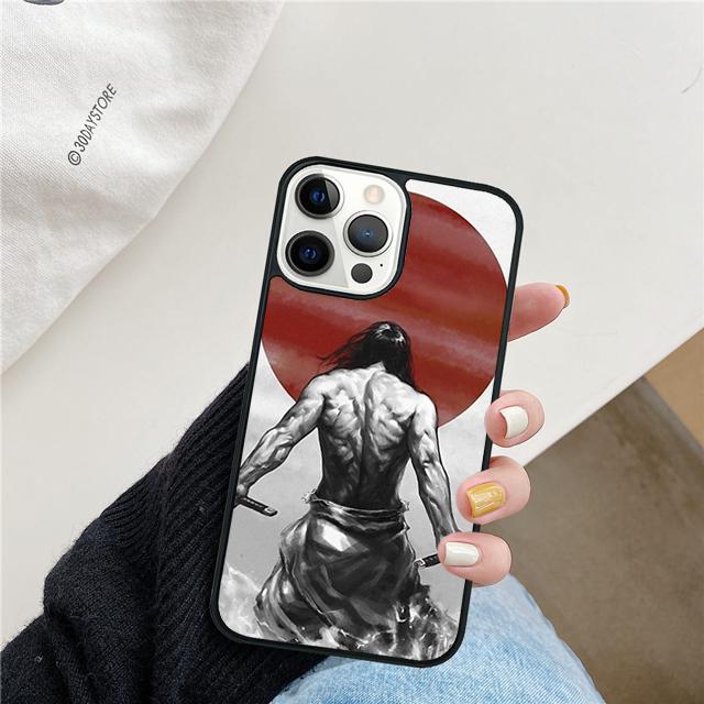 Japan Samurai Helmet Phone Case Cover For iPhone 17 Air 15 16 14 13 12 Pro Max 11 Pro Max Plus Coque Shell