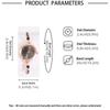 5PCS Luxury Personalized Girls Cross Wrapped Watch Strap Women's Quartz Watch Heart Shaped Pendant Necklace Earnail Bracelet Set for Girlfriend