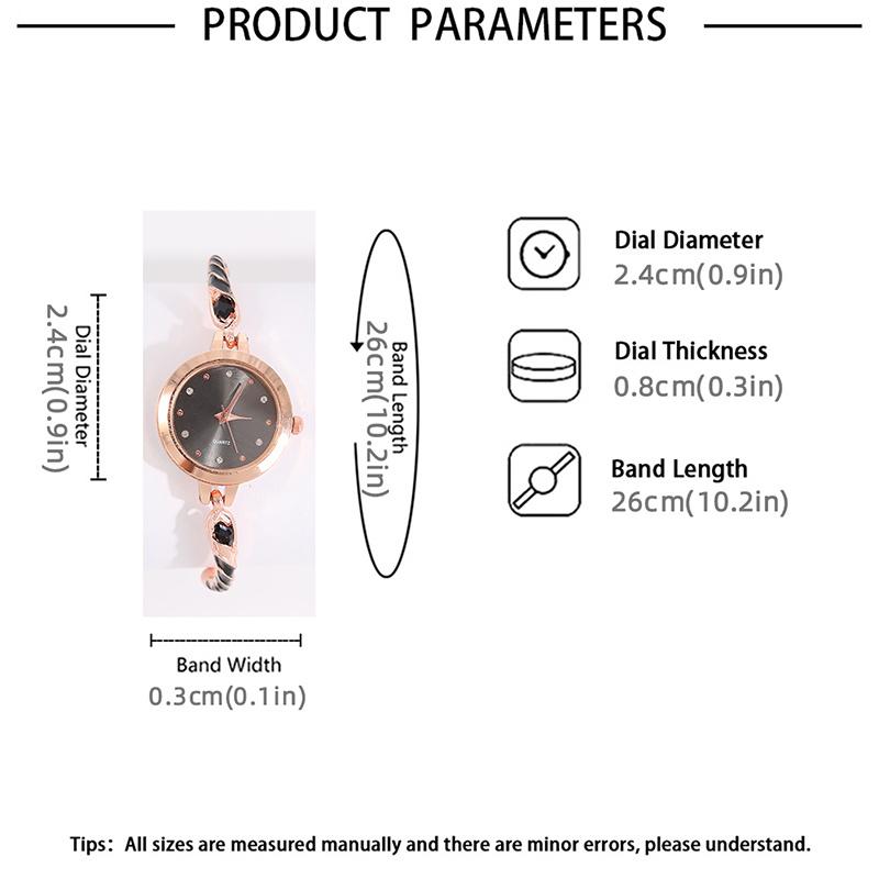 5PCS Luxury Personalized Girls Cross Wrapped Watch Strap Women's Quartz Watch Heart Shaped Pendant Necklace Earnail Bracelet Set for Girlfriend