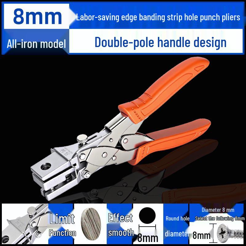 8mm Labor-saving PVC Edge Banding Hole Punch Tool for Woodworking