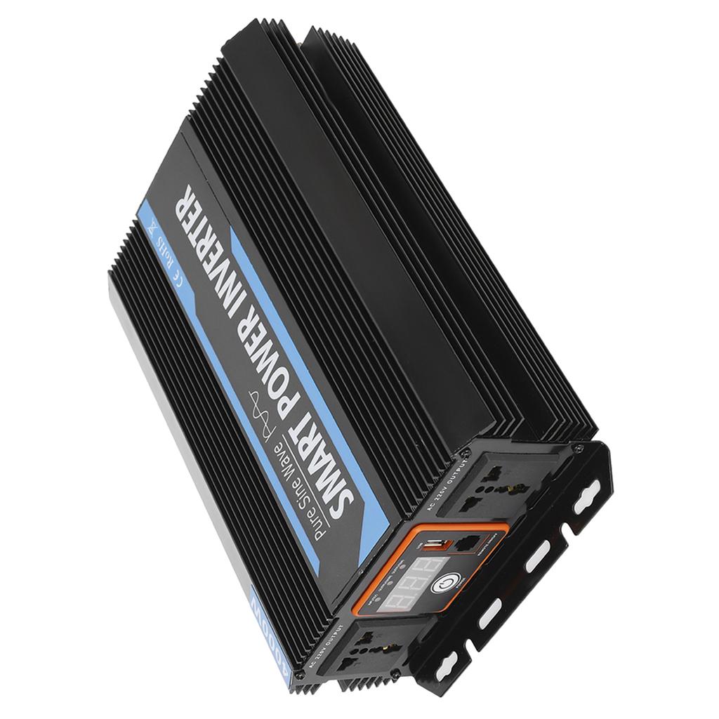 12V auf 220V 1500W Reiner Sinuswellen-Wechselrichter Spannungswandler Universell für Auto