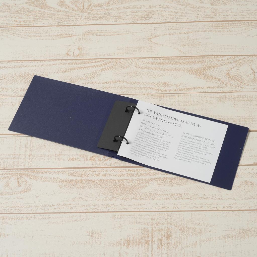 Plus 2-Ring Binder Super Economy A5 Horizontal Navy 10-Pack