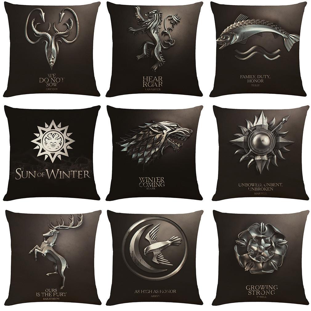 Of Game Thrones Cotton Linen Blend Pillow Case Decoration Household Gift Goods