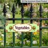 2D Flat- 1pc Vintage Vegetables Aluminium Decorative Sign |High-Quality Aluminum, Durable UV and Corrosion Resistant, Ideal for Cafes, Bars, Homes