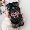 For Infinix Hot 8 Phone Case Hot 8 Lite Hot8 X650 X650C X650B X650D Elegant Floral Cat Pattern Black Silicone Soft TPU Cases