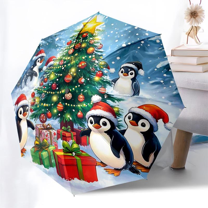 

1pc Automatic Folding Umbrella with Petunia Print, Portable 3-Fold Design, 8-Bone Iron Frame, Outdoor, Ideal Gift for Fans, Travelers, Daily Use, Fest