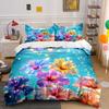 Tropical Flower Decor Set Soft Comfortable Duvet Cover Bedding Set Included 1*Duvet Cover & 2*Pillowcases, Gift
