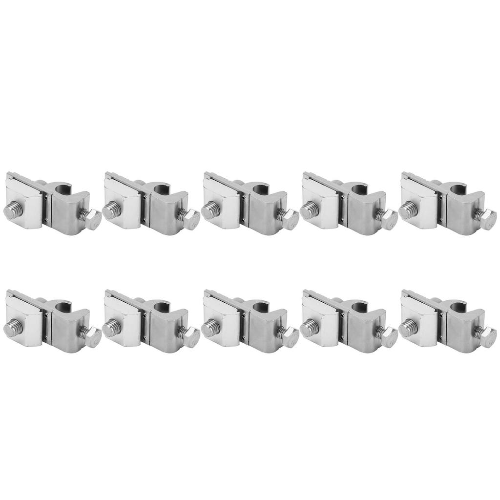 10Pcs Solar Panel Ground Clamp Aluminum Alloy M6 Lug PV Cable Coupling Accessory for Wire