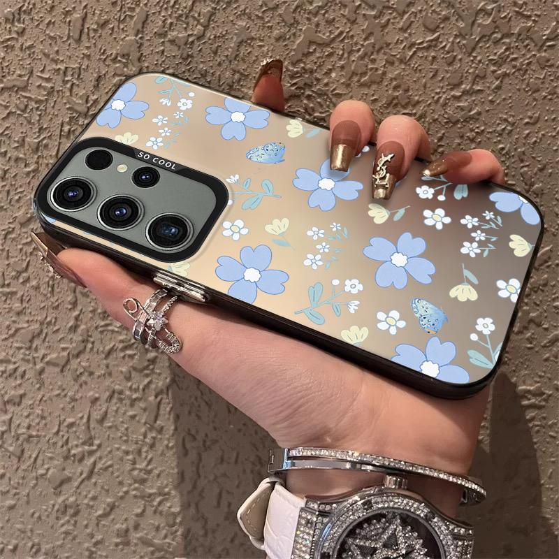 Tulip Floral Frosted Case for Samsung Galaxy S25 S24 S23 S22 Ultra S21 Plus S20 FE A73 A72 A71 A56 A55 A54 A53 Acrylic Cover