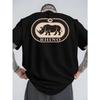 European Size Rhino Logo Summer Outdoor Sports And Casual Oversized Short-Sleeve Tees, Trendy Men'S Fashion Prints, Relaxed Fit Base Shirts
