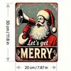 Metal Tin Sign Watercolor Christmas Tree Retro Wall Decor 20x30cm