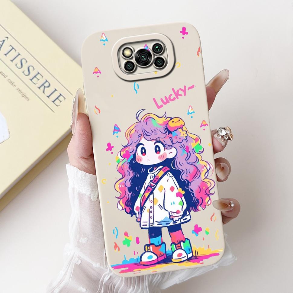 Phone Case For Xiaomi Poco X3 Pro Cases Simple Pattern Shockproof Back Cover Soft TPU For Xiaomi Poco X3 PocoX3 NFC Case Bumper
