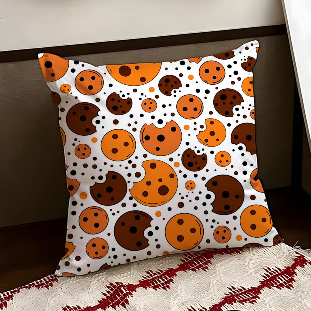 Crumbly cookie Cushion Cover Reversible Soft Durable Pillow Cover Home Car MultiScene Use for Daily Comfort