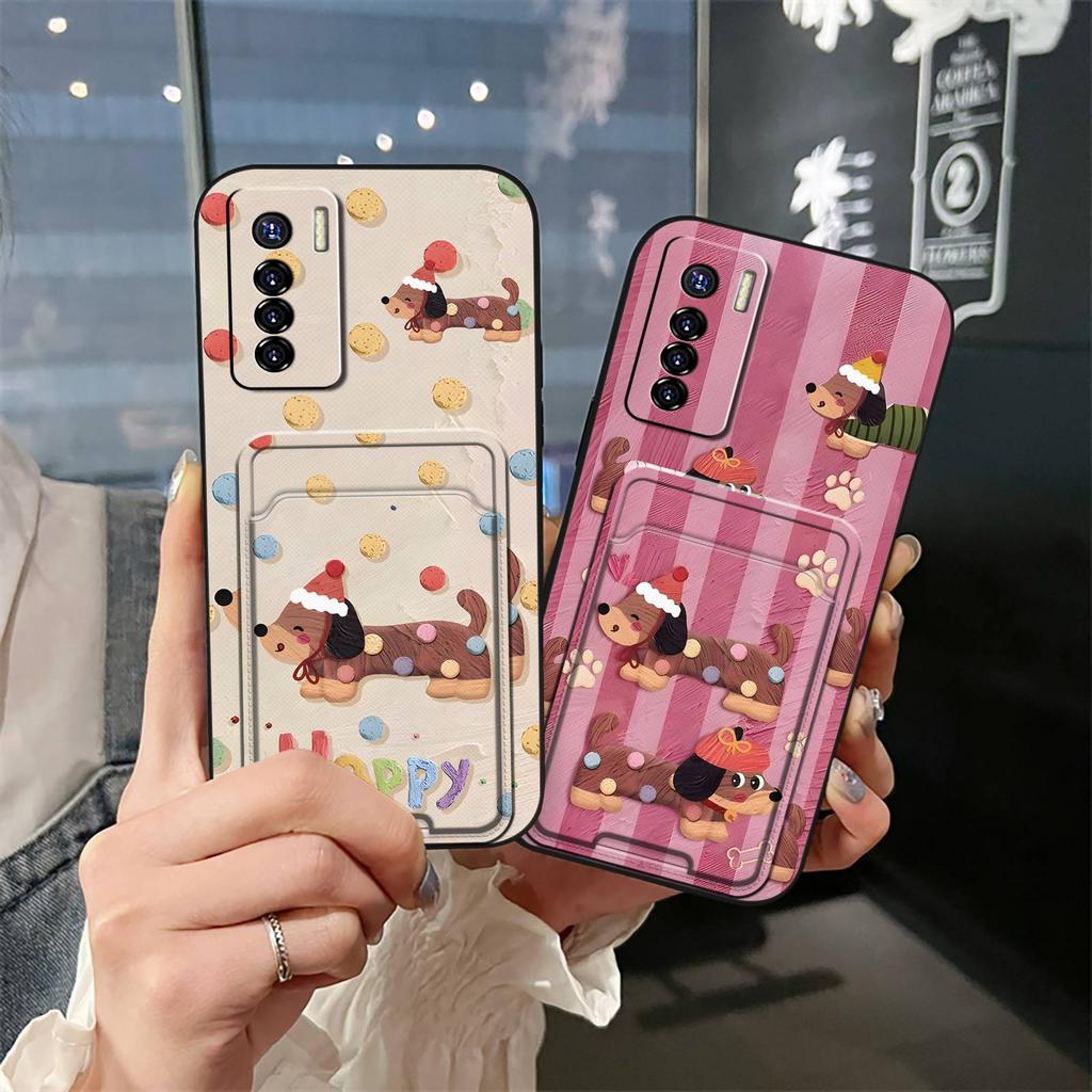 Fashion Design Shockproof Phone Case For Tecno Camon17 Pro Cover Card bag protective TPU Dirt-resistant Cartoon Silicone