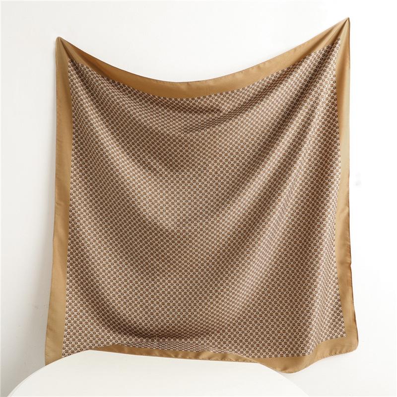 90*90cm Satin Scarf Scarftop Headwraps For Woman Fashion Four Seasons Hair Accessories Hijab Foulard Bandana Shawl Headscarf