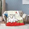 Custom Name Miffy Rabbit Strawberry Blanket Suitable All Seasons Soft Comfortable Sofa Office Home Blanket Suitable For All Seasons Home Decor