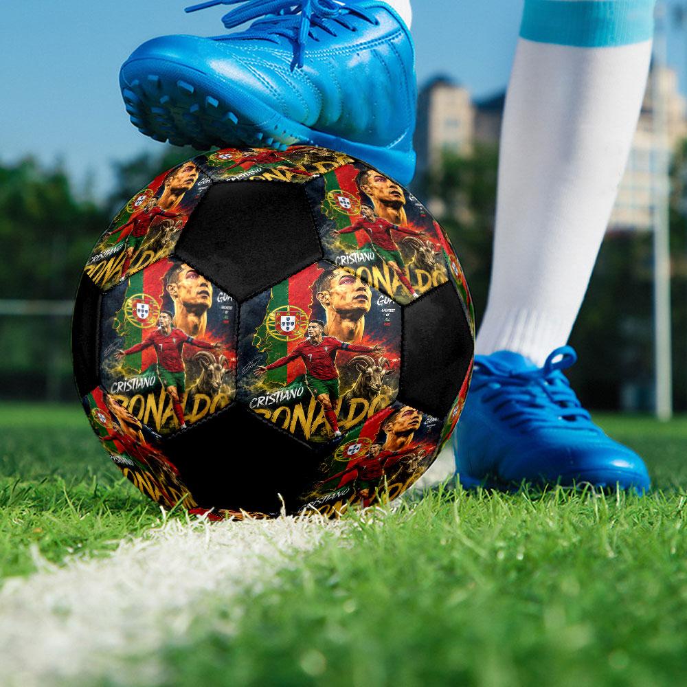 1pc Cristiano Ronaldo Soccer Ball Size 5 Indoor Soccer Ball Fashion Colorful Backyard Game - Great For Sports Fans Gift HE20