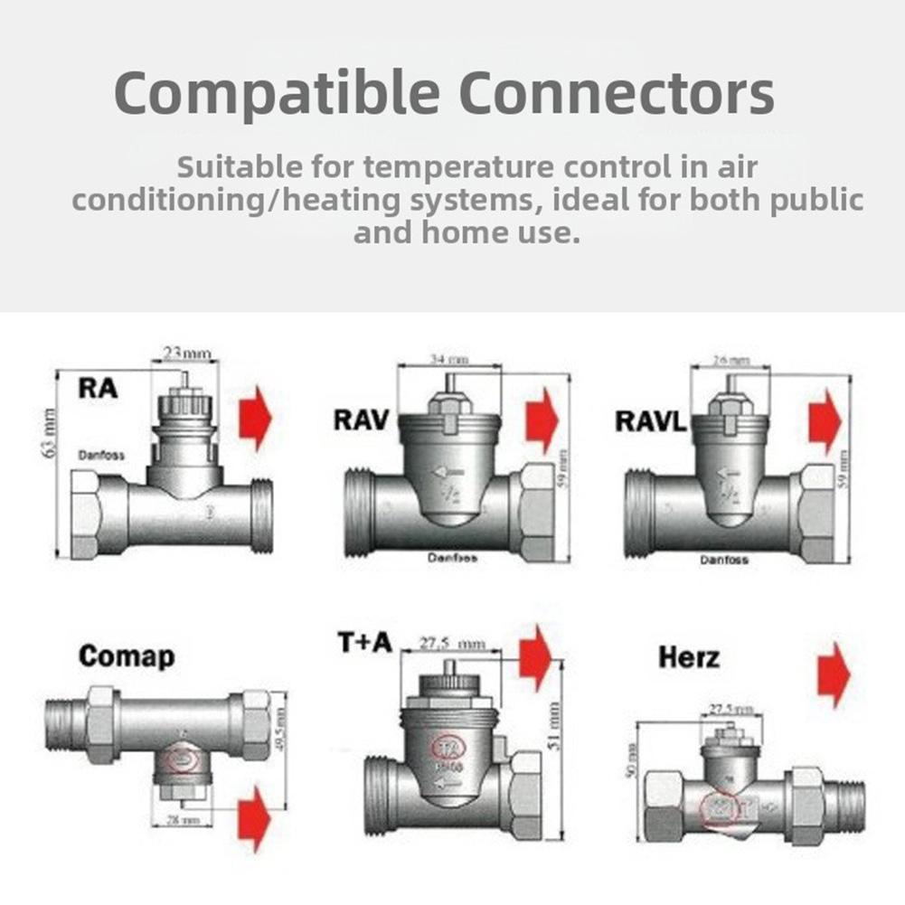 TRV Radiator Valve Adapter Connector for M30 X 1 5 Valves Compatible with X 1 5 Models for Improved Heating Regulation