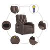 Massage Chair Brown Faux Leather