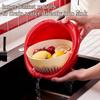 Double Layer Vegetable Drain Basket Large Capacity Creative Food Storage Container Multifunctional Cute Vegetable Fruit Strainer
