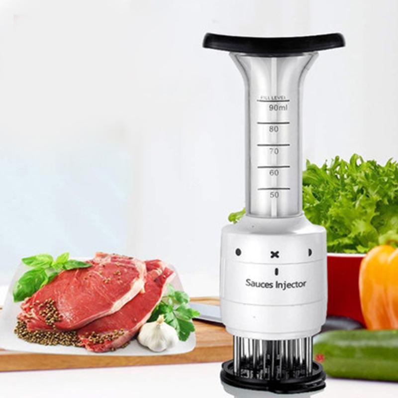 

Многофункциональный инжектор мяса для стейка из нержавеющей стали с иглой для размягчения мяса