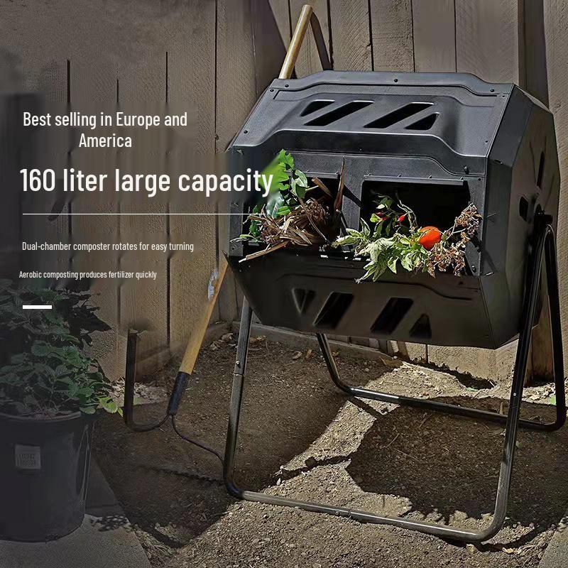 300L Garden Leaf Compost Bin for Organic Fertilizer & Kitchen Waste